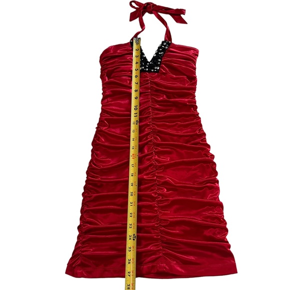 City Triangles Red Backless Tie Back Red Midi Dress Size Small - Picture 5 of 14